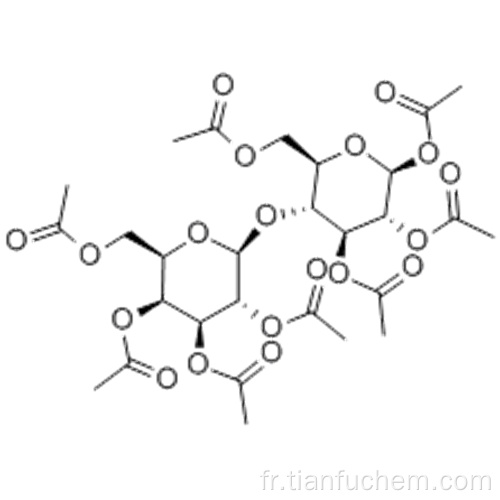 bD-Glucopyranose, 4-O- (2,3,4,6-tétra-O-acétyl-bD-galactopyranosyl) -, 1,2,3,6-tétraacétate CAS 6291-42-5